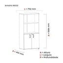 Ver imagem 5 de Armario Misto 02 Portas Pivotante Am1600mx-33