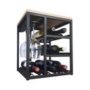 Ver imagem 1 de Adega de Mesa Strassis Design Sd-3030 Metal e Mdf Preta