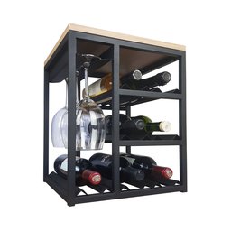 Adega de Mesa Strassis Design Sd-3030 Metal e Mdf Preta - 1