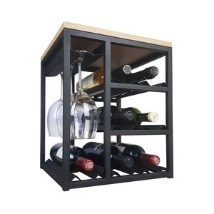 Adega de Mesa Strassis Design Sd-3030 Metal e Mdf Preta