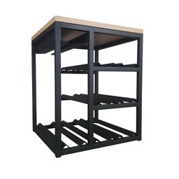 Adega de Mesa Strassis Design Sd-3030 Metal e Mdf Preta - 2