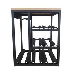Adega de Mesa Strassis Design Sd-3030 Metal e Mdf Preta - 4