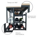 Ver imagem 6 de Adega de Mesa Strassis Design Sd-3030 Metal e Mdf Preta