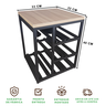 Adega de Mesa Strassis Design Sd-3030 Metal e Mdf Preta - 5