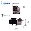 Ver imagem 2 de Bomba Autoaspirante Tjet-60 1/2 Cv Monofásico Motor Thebe Ip44 127/220v