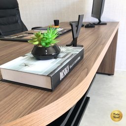 Mesa Diretor para Escritório em L em Tamburato 5 Cm Ld - 9