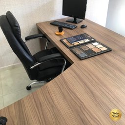 Mesa Diretor para Escritório em L em Tamburato 5 Cm Ld - 13