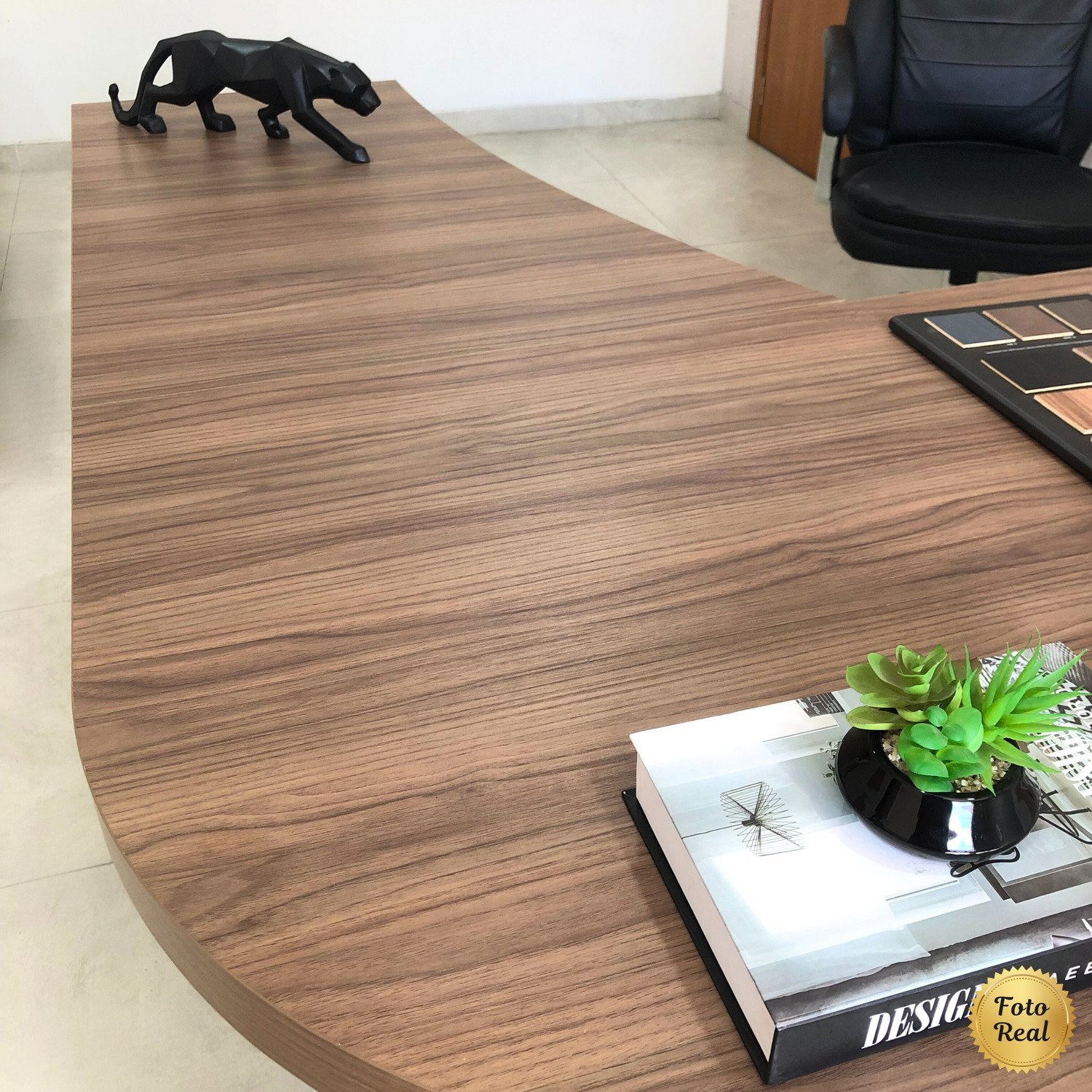 Mesa Diretor para Escritório em L em Tamburato 5 Cm Ld - 15