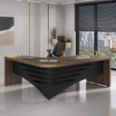 Ver imagem 1 de Mesa Diretor para Escritório em L em Tamburato Ld 200cm Artany