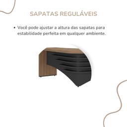 Mesa Diretor para Escritório em L em Tamburato 5 Cm Ld - 14