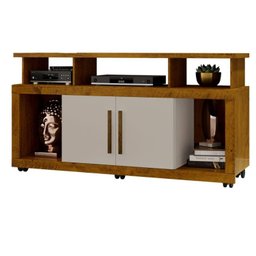 Rack para TV até 55 Polegadas com Rodízios e 2 Portas Star 135x70cm - 1