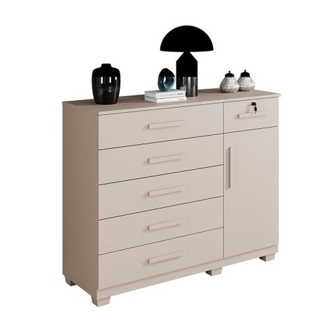 Cômoda Milão 6 Gavetas 1 Porta 1 Prateleira com Sapateira - Benetil