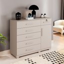 Ver imagem 2 de Cômoda Milão 6 Gavetas 1 Porta 1 Prateleira com Sapateira - Benetil