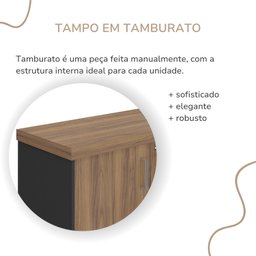 Armário Executivo para Escritório Baixo 2 Portas com Chave Tamburato - 7