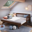 Ver mais imagens de Sofá-cama com Cama Auxiliar de Madeira Maciça para Colchão 78x188cm Multimóveis Cr35275