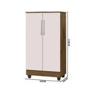 Ver imagem 3 de Armário Smart Organizador Multiuso 2 Portas e 3 Prateleiras:Jequitiba/Off White