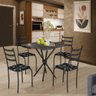 Conjunto Mesa de Jantar com 4 Cadeiras Preto Amazonas Shop Jm - 1