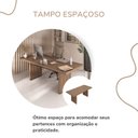 Ver imagem 5 de Mesa para Escritório Diretor 204,2cm Tampo Engrossurado Tamburato Nogal E Preto