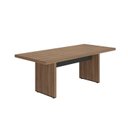Ver imagem 3 de Mesa para Escritório Diretor 204,2cm Tampo Engrossurado Tamburato Nogal E Preto
