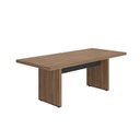 Ver imagem 3 de Mesa para Escritório Diretor 204,2cm Tampo Engrossurado Tamburato Nogal e Preto Marrom Artany