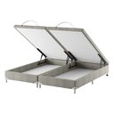 Ver imagem 2 de Base Box Baú Bipartido King Spubio Incofal Bege 198x198x40cm