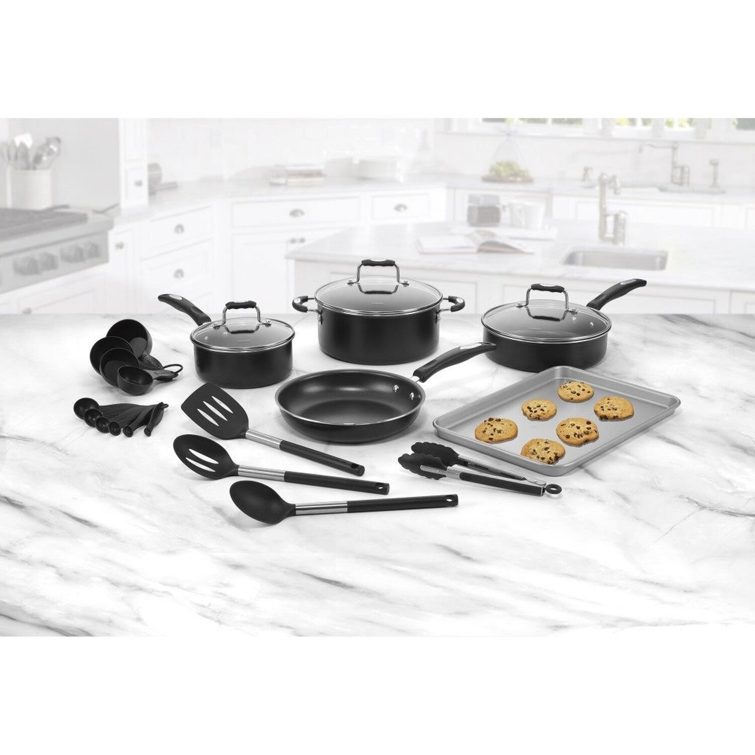 キッチン家電 Paulina Cuisinart 4.5-Quart Basket Conjunto de Panelas Cuisinart Chef Antiaderente com 22 Peças P55