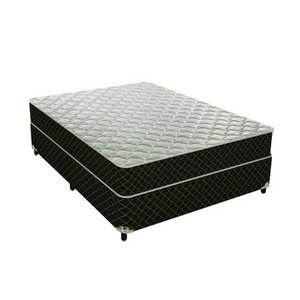 Cama Box Casal Conjugada Ortopédica Preta 5cm
