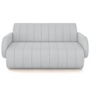 Ver imagem 3 de Sofá 3 Lugares Sala Living Orgânico 188cm Fávara K01 Veludo Cinza - Lyam Decor