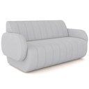 Ver imagem 1 de Sofá 3 Lugares Sala Living Orgânico 188cm Fávara K01 Veludo Cinza - Lyam Decor