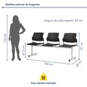 Ver imagem 2 de Longarina 3 Lugares Movie Prima Design