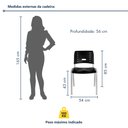 Ver imagem 4 de Kit 4 Cadeiras Escritório Fixa Empilhável Hotel Auditório Elo Preto