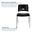 Ver imagem 7 de Kit 4 Cadeiras Escritório Fixa Empilhável Hotel Auditório Elo Preto