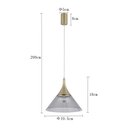 Ver imagem 4 de Lustre Pendente Nordecor Thom 2695 Dourado Fosco Led Bivolt Dourado Fosco 2695