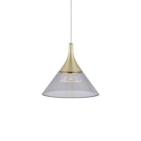 Lustre Pendente Nordecor Thom 2695 Dourado Fosco Led Bivolt Dourado Fosco 2695