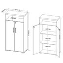 Ver imagem 5 de Armário para Escritório Alto 2 Portas com Nicho e Chave em Tamburato 50mm