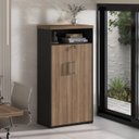 Ver imagem 2 de Armário para Escritório Alto 2 Portas com Nicho e Chave em Tamburato 50mm