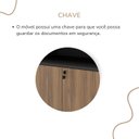 Ver imagem 6 de Armário para Escritório Alto 2 Portas com Nicho e Chave em Tamburato 50mm Marrom Artany