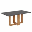Ver imagem 5 de Conjunto Sala de Jantar 6 Lugares Jady Tampo MDF Mel e Cinza