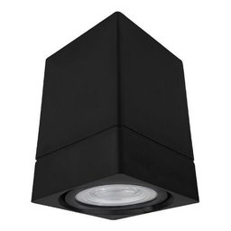 Kit 2 Spot Sobrepor Direcionável Par20 Quadrado Preto + Lâmpadas Cor:preto - Branco Frio - 1