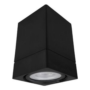 Kit 2 Spot Sobrepor Direcionável Par20 Quadrado Preto + Lâmpadas Cor:preto - Branco Frio