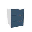 Ver imagem 2 de Mesa de Cabeceira Porto 3 Gavetas Azul/branco - Politorno