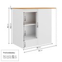 Ver imagem 3 de Balcão Canto Reto Planejado com Tampo Soho CabeCasa MadeiraOriginals Branco/Azul