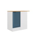 Ver imagem 2 de Balcão Canto Reto Planejado com Tampo Soho CabeCasa MadeiraOriginals Branco/Azul