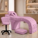 Ver imagem 3 de Maca de Estética Maca Lash Designer + Mocho Pétala + Degrau:Corino Rosa Claro