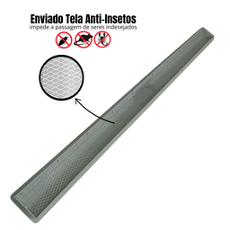 Ralo Linear 5x80 Box Banheiro Inox Escovado Trilho Coletor Cinza com Tela - 5