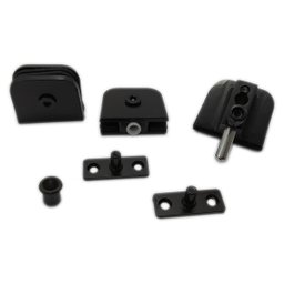 Kit pivotante para janela de vidro temperado blindex - Preto - 1
