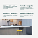 Ver imagem 5 de Banqueta Alta Banco para Balcão Junco Preto Àrea Gourmet Ilha Bancada bares Churrasqueira