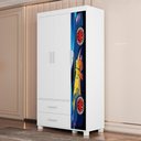 Ver imagem 2 de Guarda Roupa Infantil 3 Portas 2 Gavetas Mdf 89 Cm Livia Azul Decmade