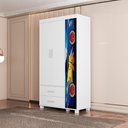 Ver imagem 6 de Guarda Roupa Infantil 3 Portas 2 Gavetas Mdf 89 Cm Livia Azul Decmade