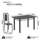 Ver imagem 3 de Conjunto Sala de Jantar com 4 Cadeiras Lara Preto